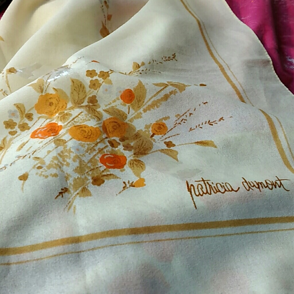Vintage Patricia Dumont Floral Scarf